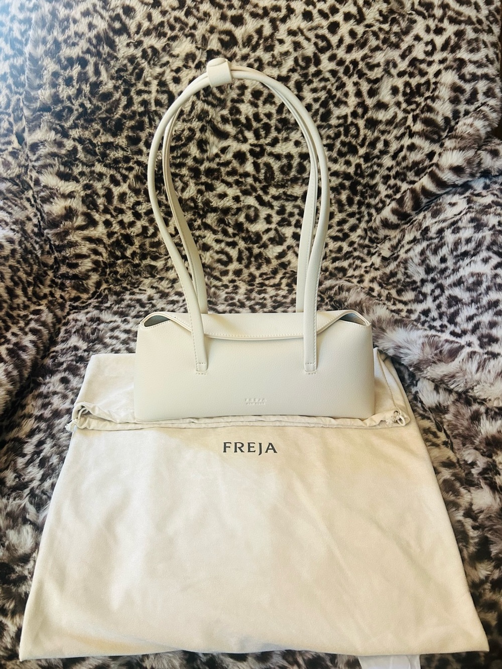 FREJA Mini Christie Cream Shoulder Bag with Double Straps
